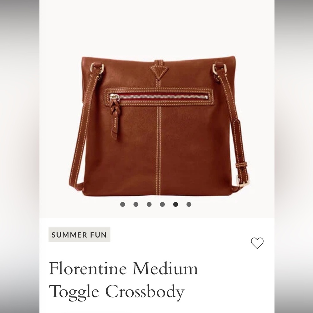 Florentine Medium Toggle Crossbody in Brown